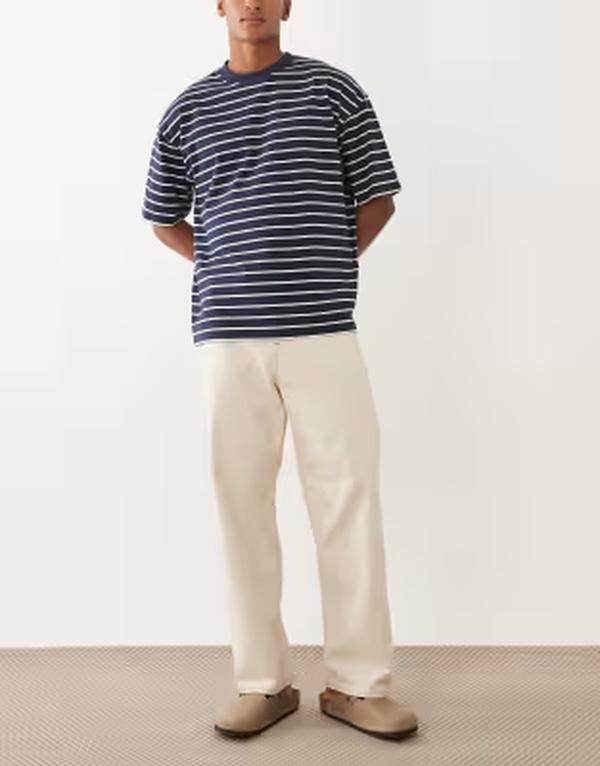 万力 アンド ジョーンズ メンズ ボトムス ジーンズズボン下 デニム Jack \u0026 Jones Alex baggy jeans with seam details インチ ecru エクリュ