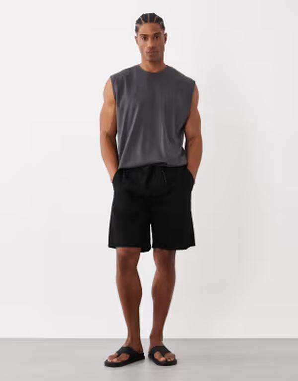 手玉 アンド ジョーンズ メンズ ボトムス 二分の一ズボン下・さる股引き 遊撃手ズボン下 Jack \u0026 Jones drawstring cargo shorts Black 黒いこと メンズファッション-ズボン・パンツ