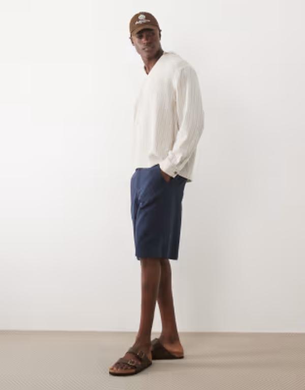 エイソス メンズ ボトムス ハーフパンツ・ショーツ ASOS DESIGN longer length jorts NAVY ネイビー｜ReVida 店 13,675円
