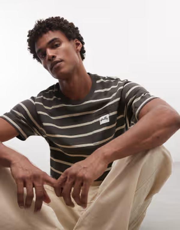 スタンレイ メンズ トップス Tシャツ Stan Ray striped short sleeve pocket-shirt and Black/white ホワイト｜ReVida 店 19,066円