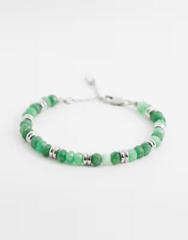 エイソス メンズ 添え物 ブレスレット・バングル・アンクレット ASOS DESIGN semi-precioustone and charm beaded bracelet Multi マルチ色合い