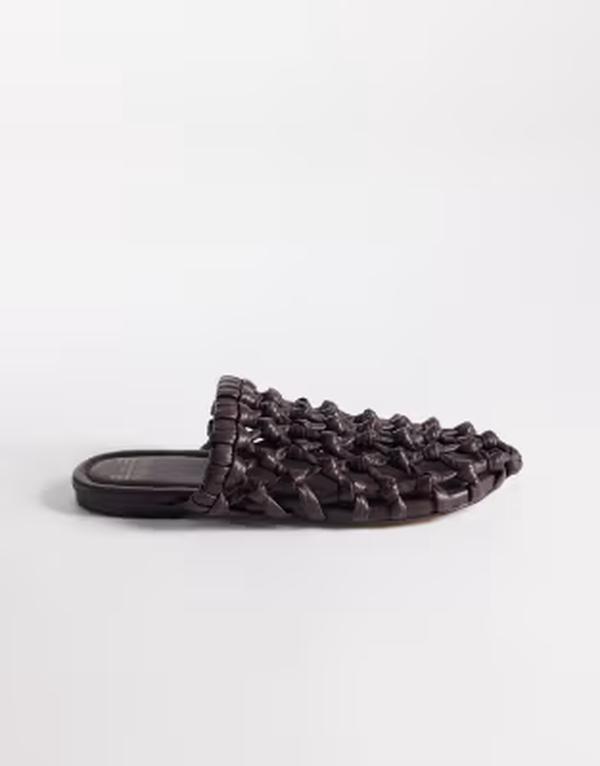 ブロンクス レディース シューズ サンダル Bronx Ann-aya woven flat mules インチ coffee bean Coffee bean 珈琲