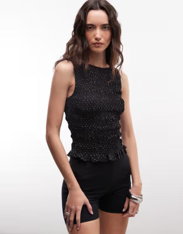 デイジーストリート レディース トップス シャツ ドット柄 ドット Daisy Street shirred top in polka dot Polka dot ドット|ReVida 店