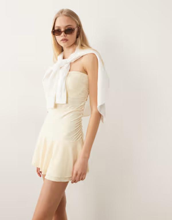コットンオン レディース トップス 衣裳 ミニ Cotton hold me tube mini dress インチ vanilla