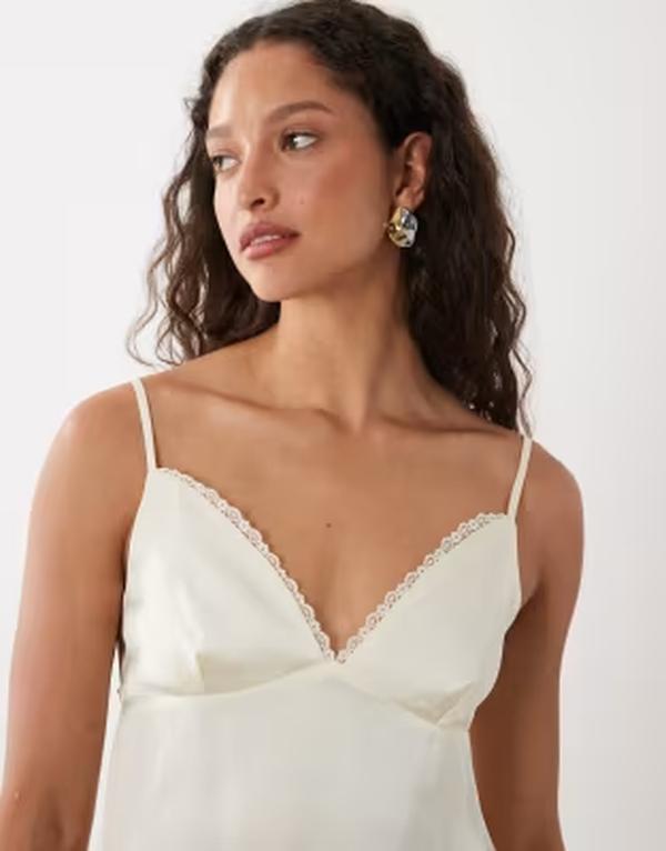 コットンオン レディース トップス シャツ Cotton Hold Me longline cami top in yellow VANILLA GLOW イエロー|ReVida 店