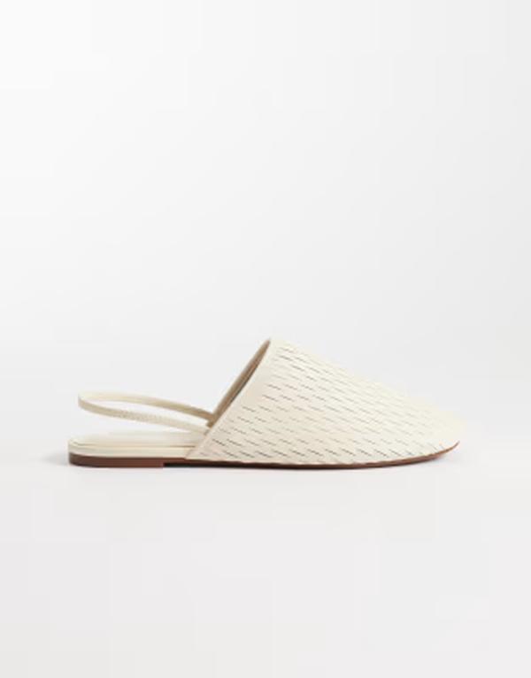 カルバンクライン レディース シューズ パンプス メッシュ Calvin Klein mesh slingback pumps インチ cream Light Cashew 皮膚軟化剤