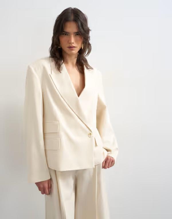 トップショップ レディース アウター ジャケット・ブルゾン ブレザー Topshop multipocket blazer in ecru エクリュ｜ReVida 店