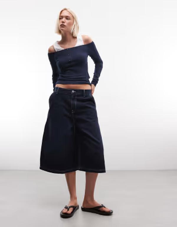 コルージョン レディース ボトムス ハーフパンツ・ショーツ COLLUSION longline jorts in rinsewash Rinse|ReVida 店