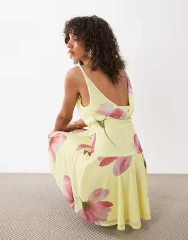 ミスセルフフリッジ レディース トップス ワンピース アシンメトリー プリント ミニ Misselfridge cowl neck mini dress with asymmetric hem in flower print Multi マルチカラー|ReVida 店