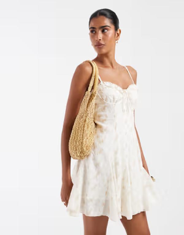 キスザスカイ レディース トップス 衣装 シフォン 御花柄 ミニ 御花 Kiss The Sky Juliette frill \u0026 godetextured chiffon floral mini dress インチ cream and coral CREAM 皮膚軟化剤