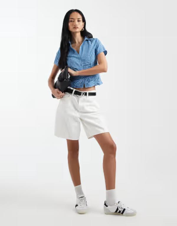 コットンオン レディース トップス シャツ ギャザー Cotton maya ruched shirt in harri plaid HARRI PLAID チェック｜ReVida 店