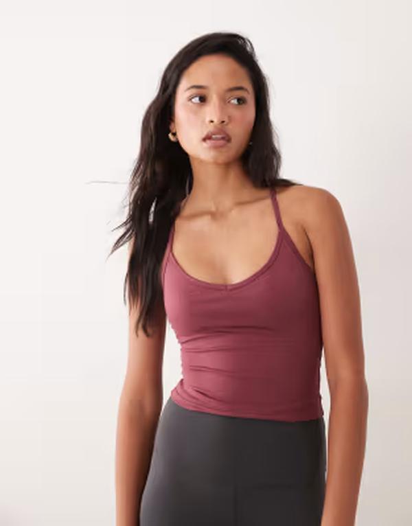 コットンオン レディース トップス タンクトップ Cotton active ultra soft scoop neck racer back top in dusty rose Dusty rose｜ReVida 店