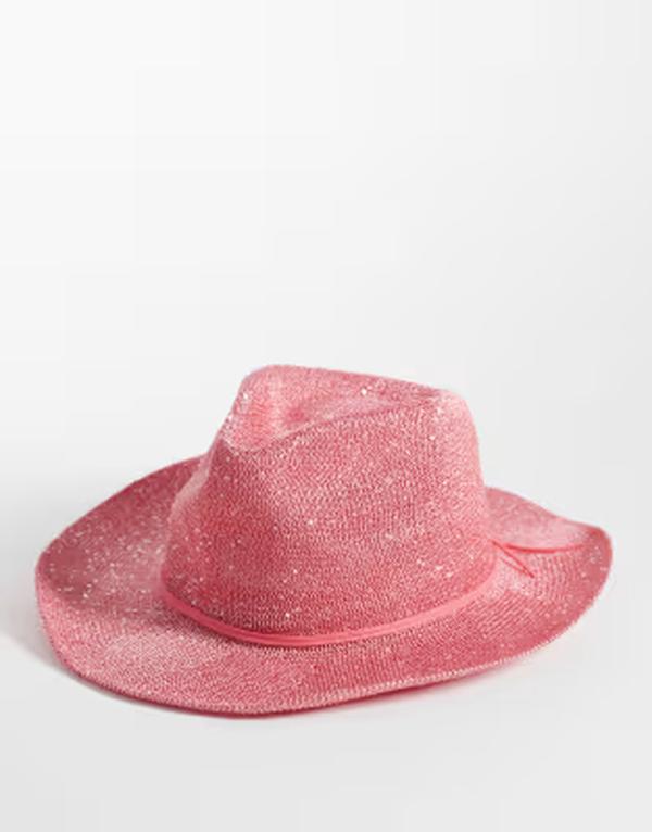 サウス砂浜 レディース 付属物 鳥打ち帽 トール South Beach cowboy hat インチ metallic PINK さくら色