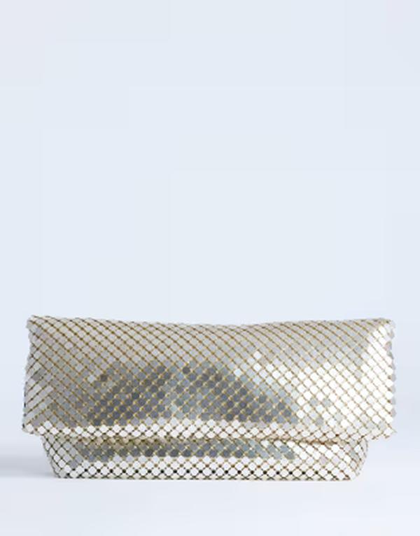 とっ始め販売店 レディース 御徒面子 Topshoprince Chainmail oversized clutch purse GOLD ゴールド
