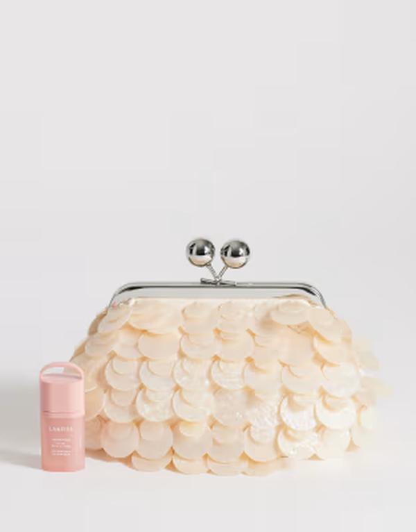 とっ始め販売店 レディース 御徒面子 Topshop Maeve small embellished clutch インチ off-white 象牙色