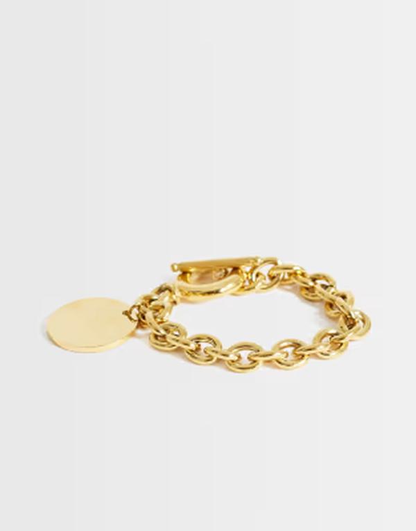 トップショップ レディース アクセサリー ブレスレット・バングル・アンクレット Topshop Felix waterproof charm bracelet in stainless GOLD ゴールド｜ReVida 店