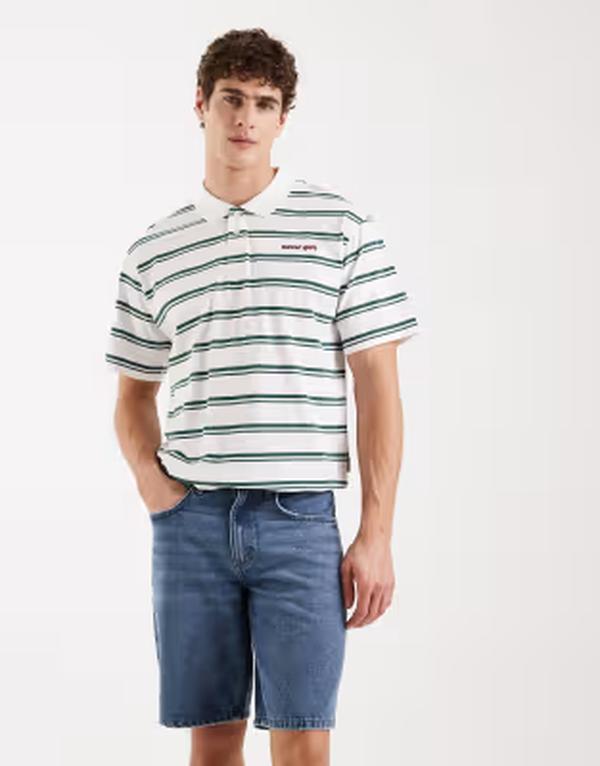 レディファインド レブル メンズ ボトムス 二分の一ズボン下・さる股引き 遊撃手ズボン下 ジーンズ Redefined Rebel Valencia loose fit denim shorts インチ mid BLUE 青色