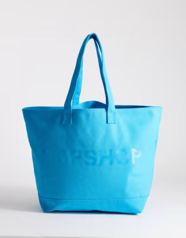 とっ始め販売店 レディース 御徒面子 Topshop canvas tote インチ turquoise 青緑色