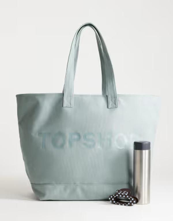 とっ始め販売店 レディース 御徒面子 Topshop canvas tote Gray 薄墨色