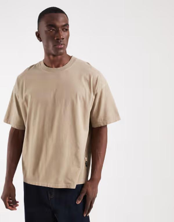 手玉 アンド ジョーンズ メンズ トップス ティーシャツ Jack \u0026 Jones washed t-shirt Crockery ベージュ