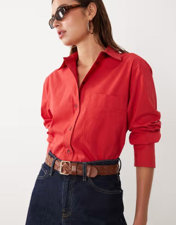 マンゴ レディース アクセサリー ベルト レザー Mango starring Hailey Bieber 100% leather braided belt BROWN ブラウン｜ReVida 店