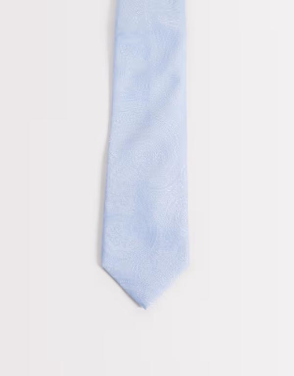エイソス メンズ アクセサリー ネクタイ ASOS DESIGN paisley necktie BLUE ブルー｜ReVida 店 8,506円