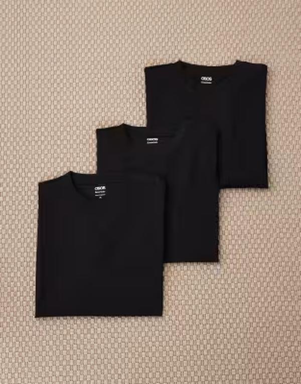 エイソス メンズ トップス ティーシャツ ASOS DESIGN Essentials 3-pack oversized T-shirts インチ multi Black 黒いこと