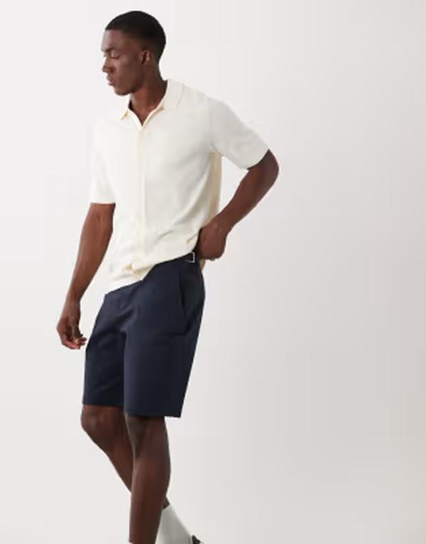 スリードベア メンズ ボトムス 二分の一ズボン下・さる股引き 遊撃手ズボン下 Threadbare shorts NAVY 米国海軍