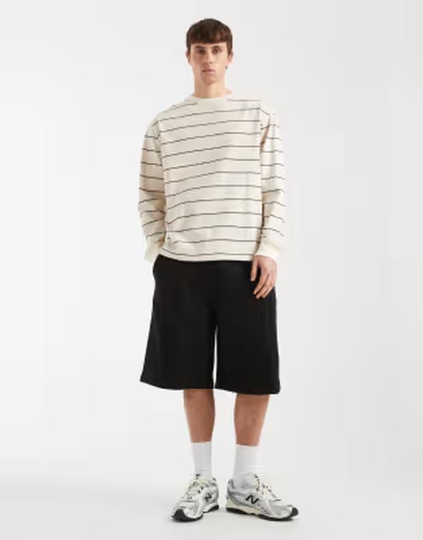 レディファインド レブル メンズ トップス ティーシャツ Redefined Rebel Titustriped long sleeve T-shirt Off-white 象牙色