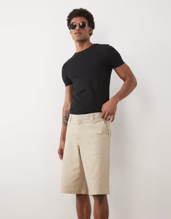 スリードベア メンズ ボトムス 二分の一ズボン下・さる股引き 遊撃手ズボン下 Threadbare baggy fit shorts インチ stone 石ころ