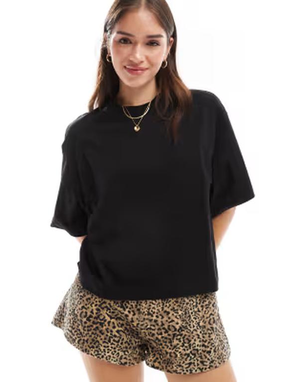 アンドアザーストーリーズ レディース トップス ティーシャツ \u0026 Other Stories boxy oversized T-shirt Black 黒いこと