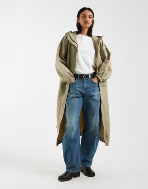 エイソス レディース アウター 上衣・上衣 厚地の外套 ASOS DESIGN longline performance fabric rain coat インチ sand 砂子