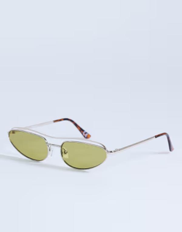とっ始め販売店 レディース 付属物 サングラス・アイウェア Topshop Mexico metal frame sunglasses Gold \u0026 Brown 赤銅色