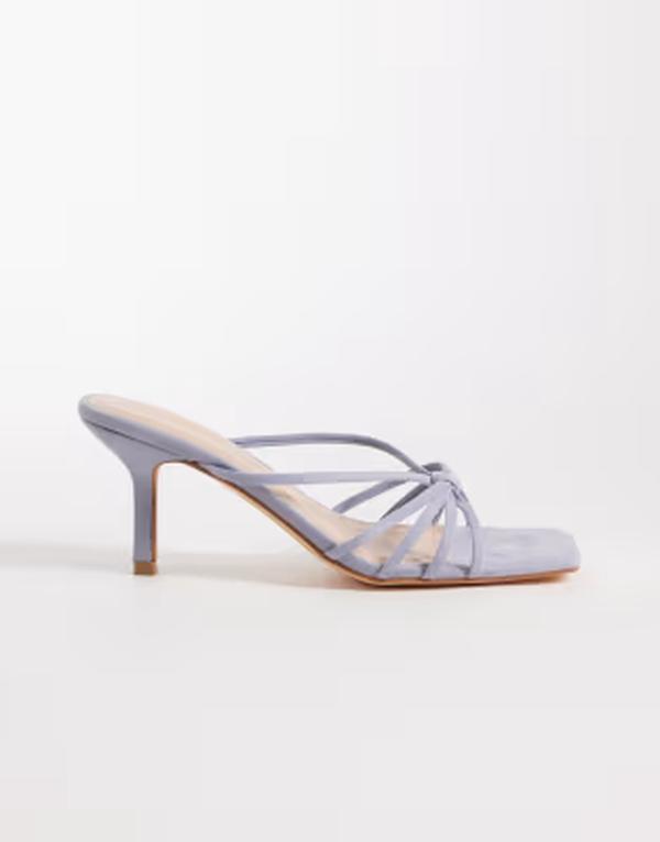 英国の首都気泡管水準器 レディース シューズ サンダル 踵 London Rebel Gracie heeled sandals Blue 青碧