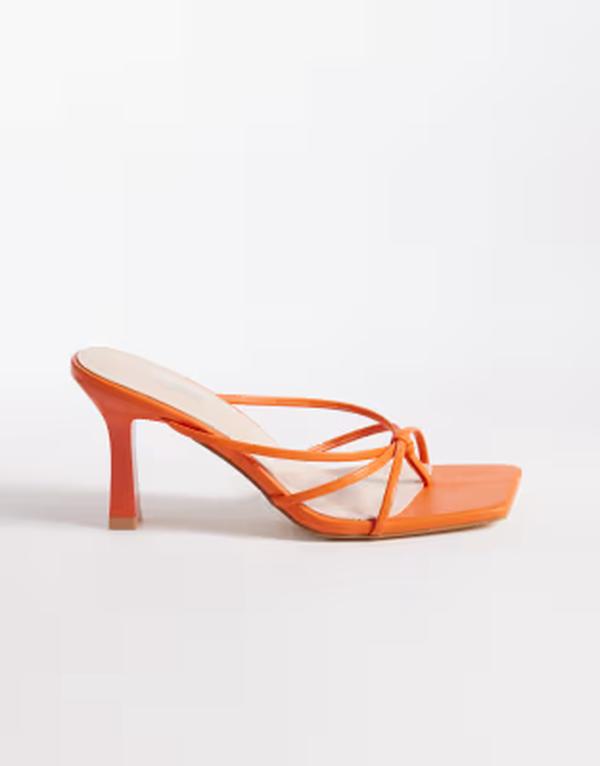 レイド レディース シューズ サンダル 踵 RAID Evena heeled mules インチ orange PU オレンジ色