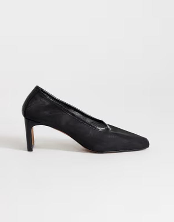 とっ始め販売店 レディース シューズ パンプス メッシュ 踵 Topshop Abbigail mesheeled pumps Black 黒いこと