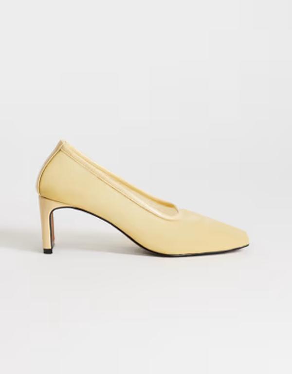 とっ始め販売店 レディース シューズ パンプス メッシュ 踵 Topshop Abbigail mesheeled pumps インチ buttermilk