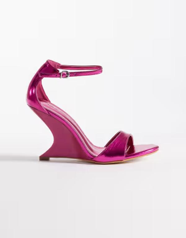 パブリックデザイア レディース シューズ サンダル 踵 Public Desire heeled wedge sandals PINK さくら色