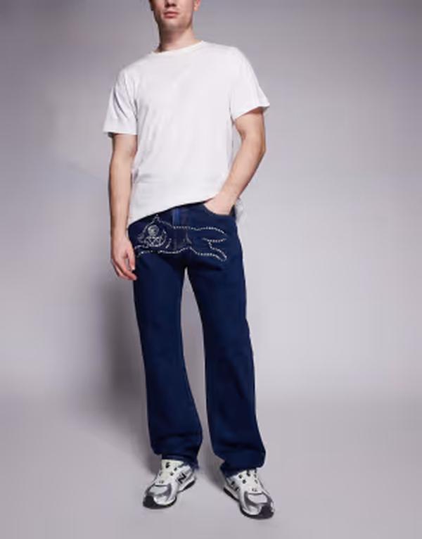 クリーム メンズ ボトムス ジーンズズボン下 デニム ICECREAM diamante running dog jeans indigo INDIGO インディゴ