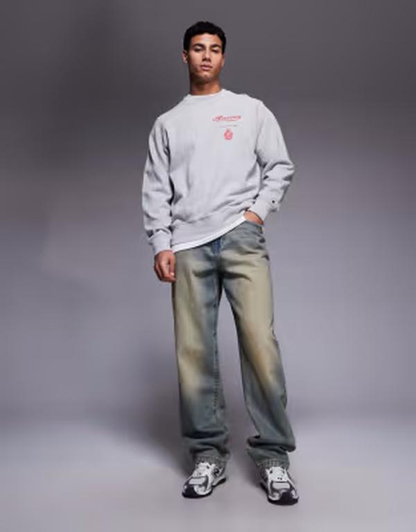 クリーム メンズ アウター パーカー・スウェット プルオーバー ロゴタイプ ICECREAM parlor logo sweatshirt Gray 薄墨色