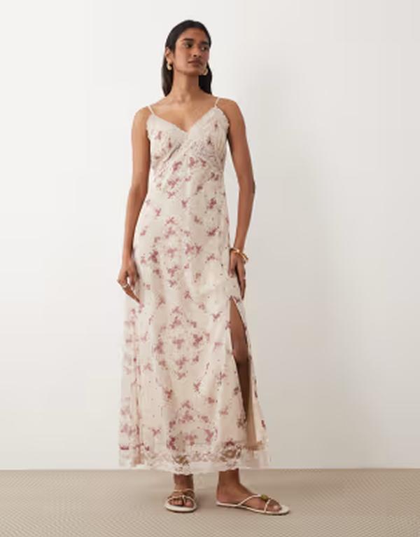 ミスセルフフリッジ レディース トップス 衣裳 シフォン 御花柄 刷り上げる マキシ 御花 Misselfridge chiffon maxi dress インチ floral print Multi マルチ色つや