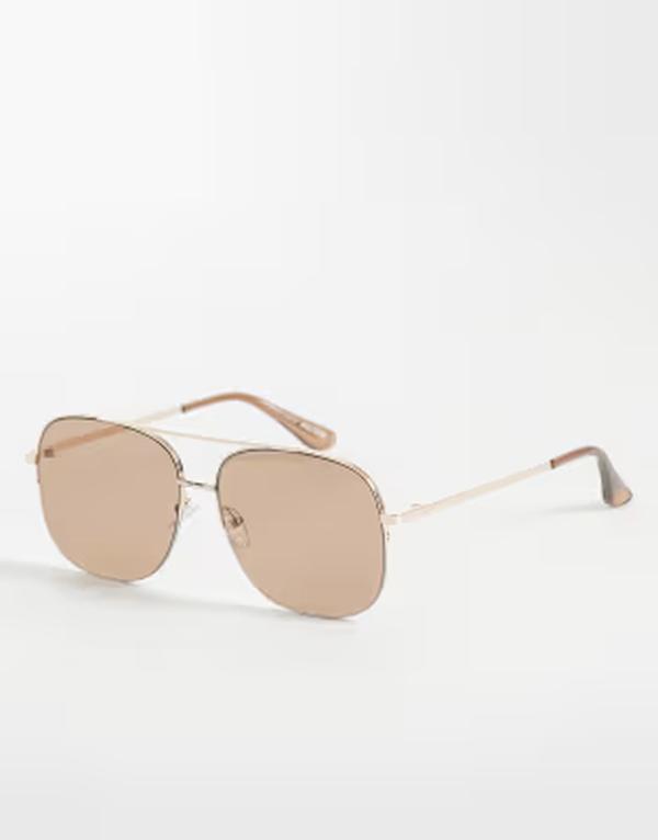 アルド レディース 付属物 サングラス・アイウェア ALDO Heydi metal frame aviator sunglasses with brown lens BROWN 赤銅色