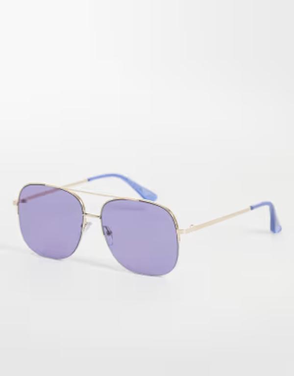 アルド レディース 付属物 サングラス・アイウェア ALDO Heydi metal frame aviator sunglasses with blue lens LIGHT BLUE 青碧