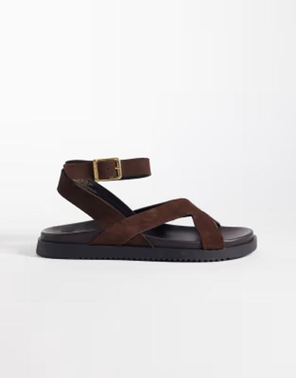 スティーブ マデン レディース シューズ サンダル スエードクロス Steve Madden Mybestie-E flat sandalsuede Brown Suede 赤銅色