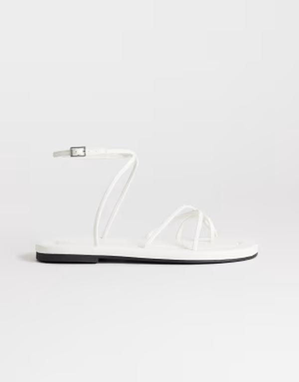 とっ始め販売店 レディース シューズ サンダル Topshop Emma strappy flat sandals WHITE 白いこと