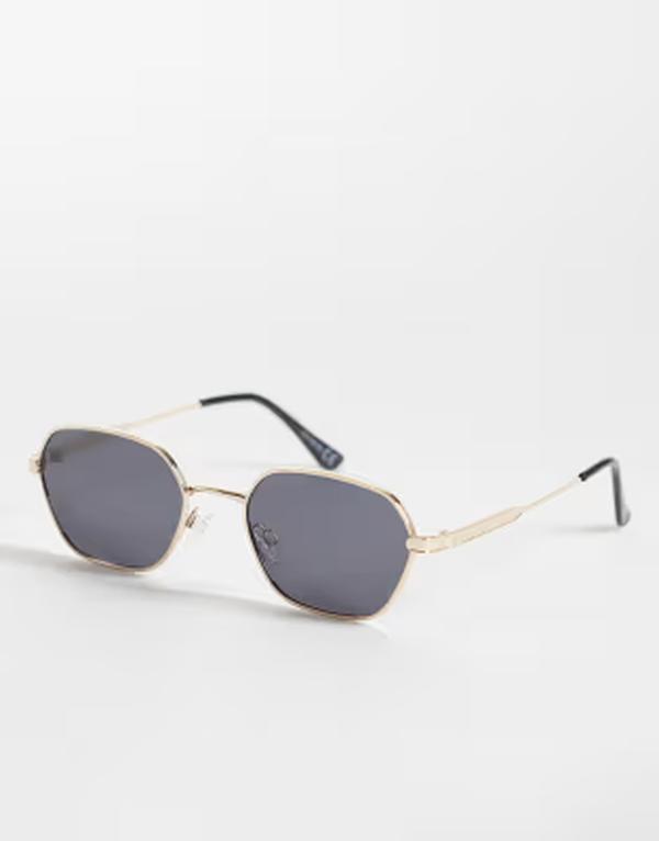 エイソス レディース 付属物 サングラス・アイウェア ASOS DESIGN metal square sunglasses with polarized lenses tone Gold ゴールド