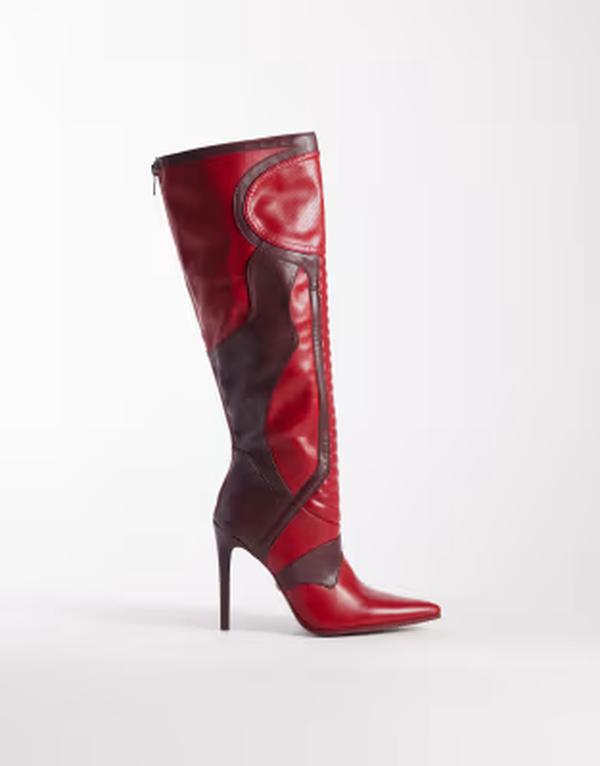 アザレア 一 レディース シューズ ブーツ・レインブーツ 踵 Azalea Wang Rodrigo higheeled knee boots RED 赤いこと