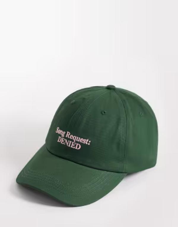 エイソス メンズ 添え物 かぶり笠 旗がしら ASOS DESIGN cap GREEN 緑であること
