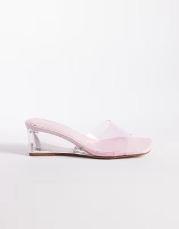 パブリックデザイア レディース シューズ サンダル Public Desire Juno wedge sandals PINK さくら色