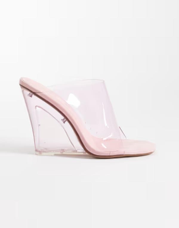 パブリックデザイア レディース シューズ サンダル Public Desire Giselle wedge sandals PINK さくら色